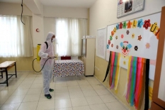 Çiğli’de okullara dezenfekte