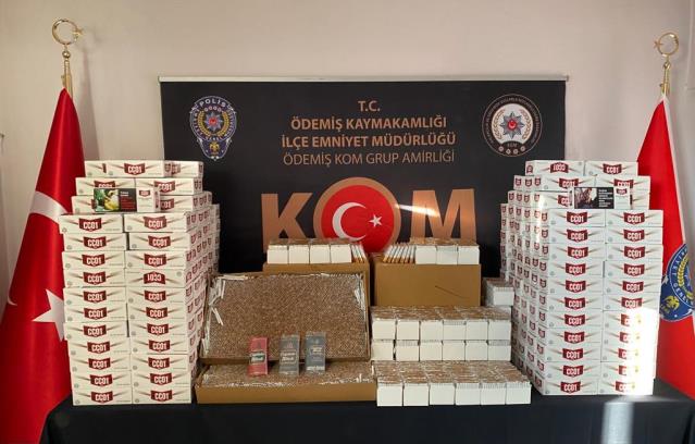 İzmir’de kaçakçılık operasyonunda 140 bin makaron ele geçirildi