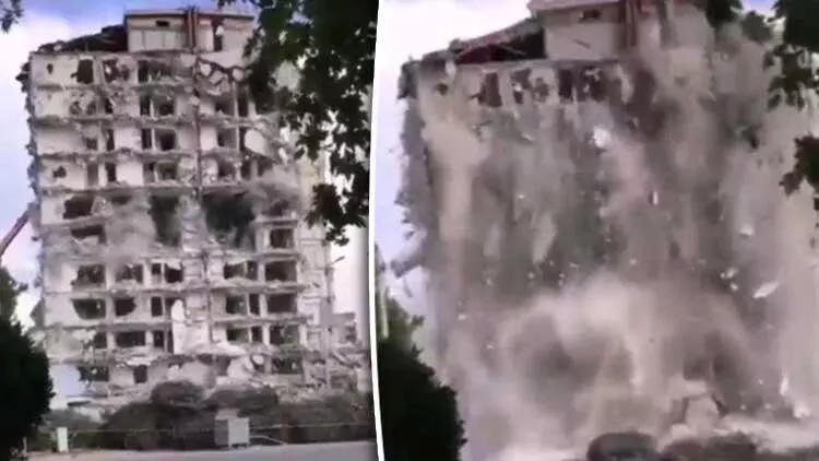 İzmir’de kontrollü yıkımı yapılan bina çöktü! Mahalleliyi korkutan anlar kameralara yansıdı