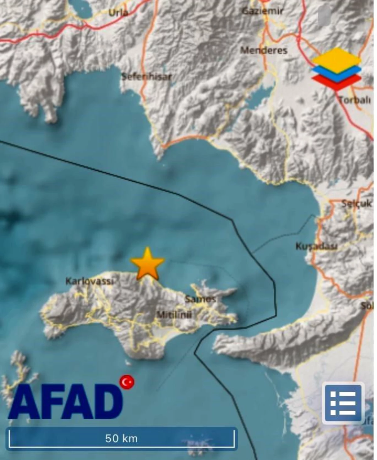 İzmir’in Seferihisar ilçesi açıklarında 4,5 büyüklüğünde deprem meydana geldi