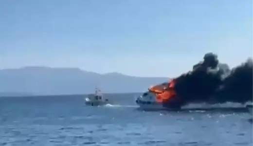 Çeşme’de Motoryat Yangını